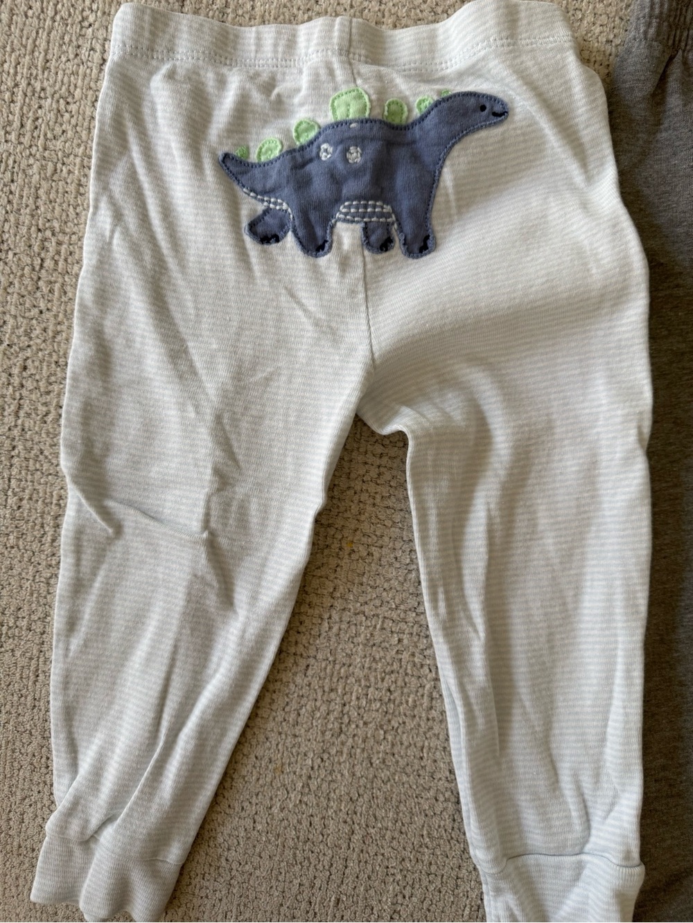 Carter's baby blue stripped Dino Leggings and NikeGray sweats - Picture 5 of 6